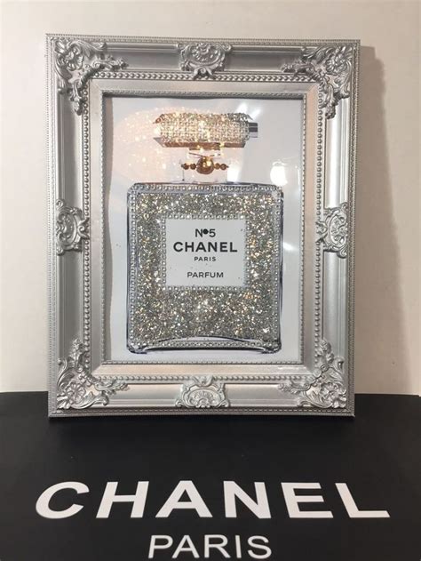 chanel clear glass art|chanel 5 wall art.